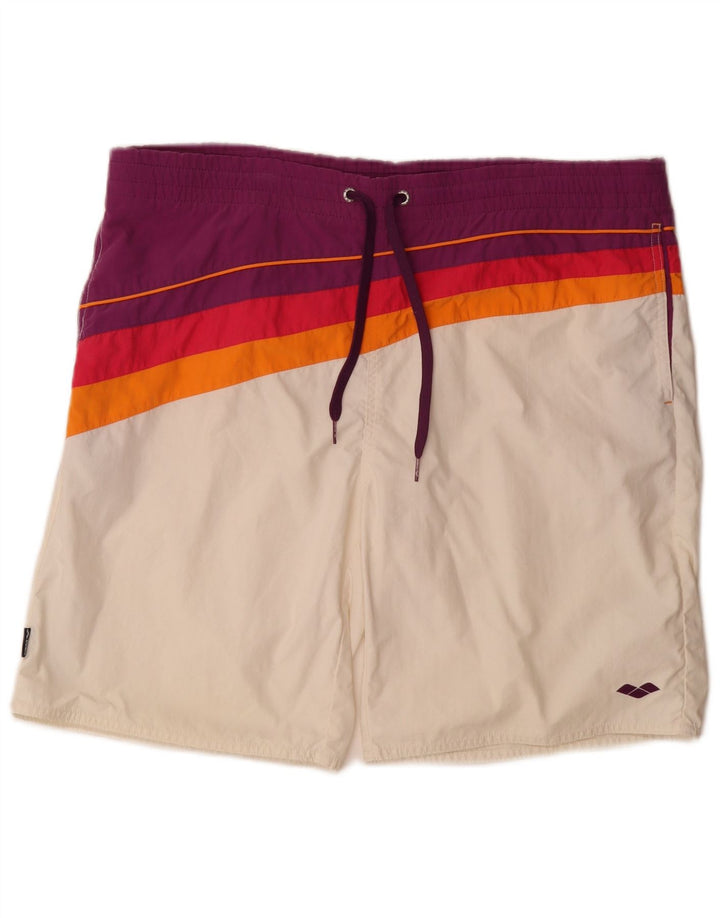 Arena Shorts De Baño Con Estampado De Poliamida Color Blanco Grande Para Hombre