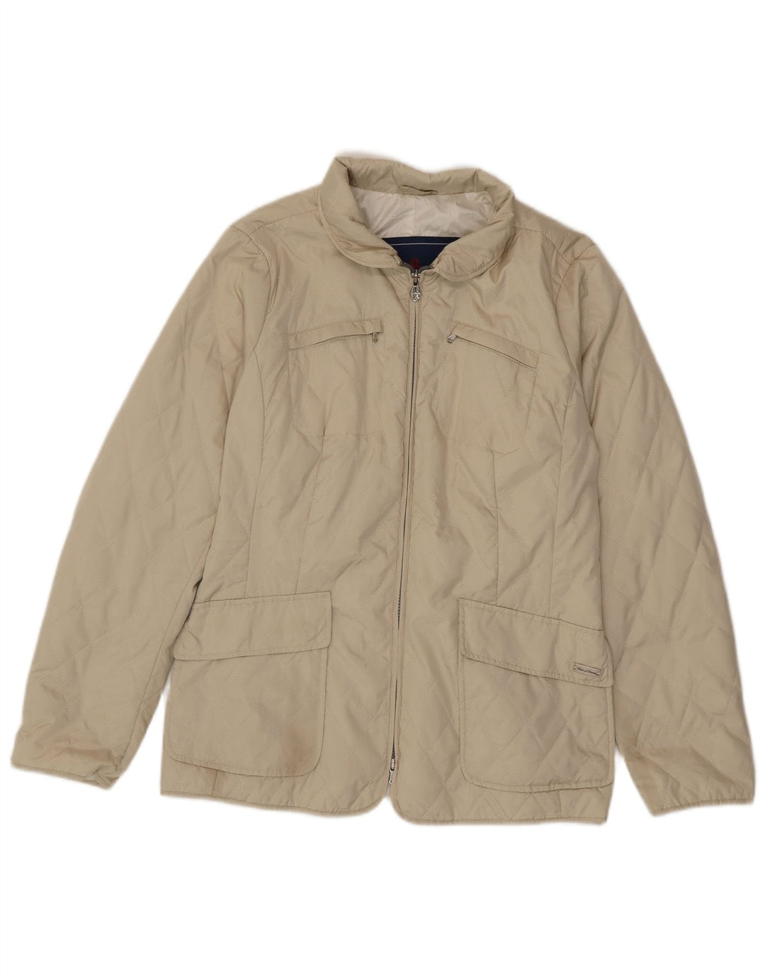 CONTE OF FLORENCE Chaqueta utilitaria para mujer IT 46 Poliéster gris grande