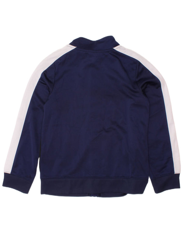 UNDER ARMOUR Boys Tracksuit Top Jacket 6-7 Years Navy Blue Colourblock