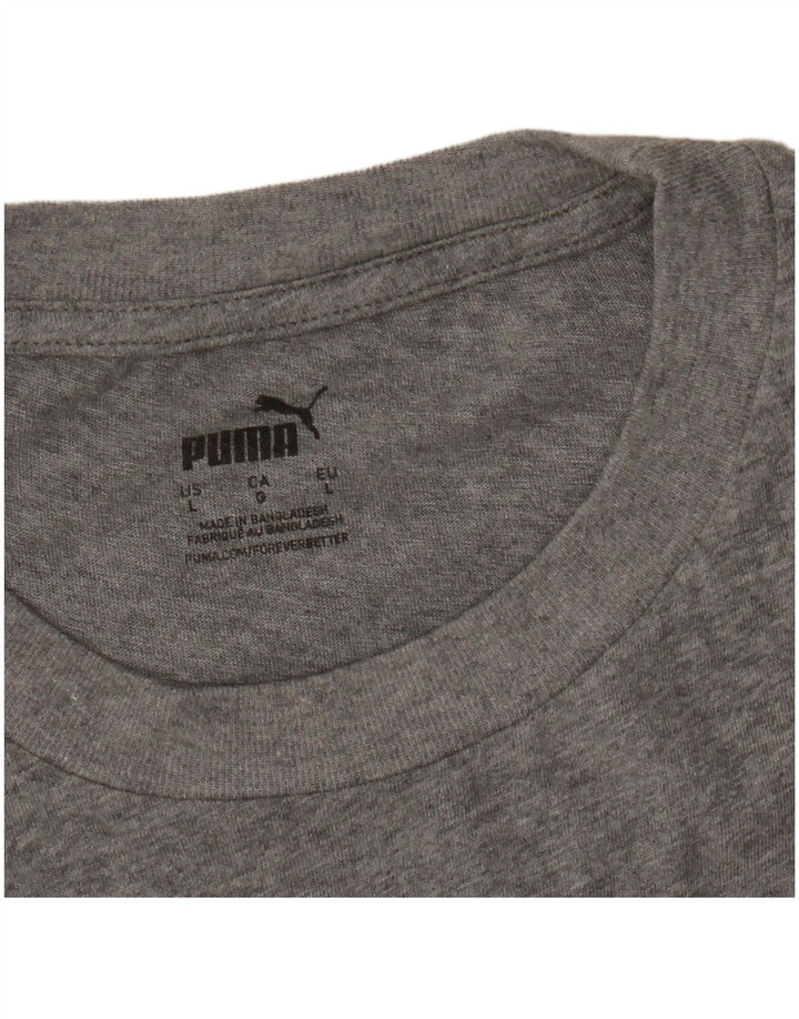 PUMA Camiseta gráfica para hombre Top grande gris