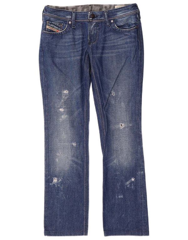 Diesel Mujer Lowky Vaqueros Slim Desgastados W29 L30 Algodón Azul