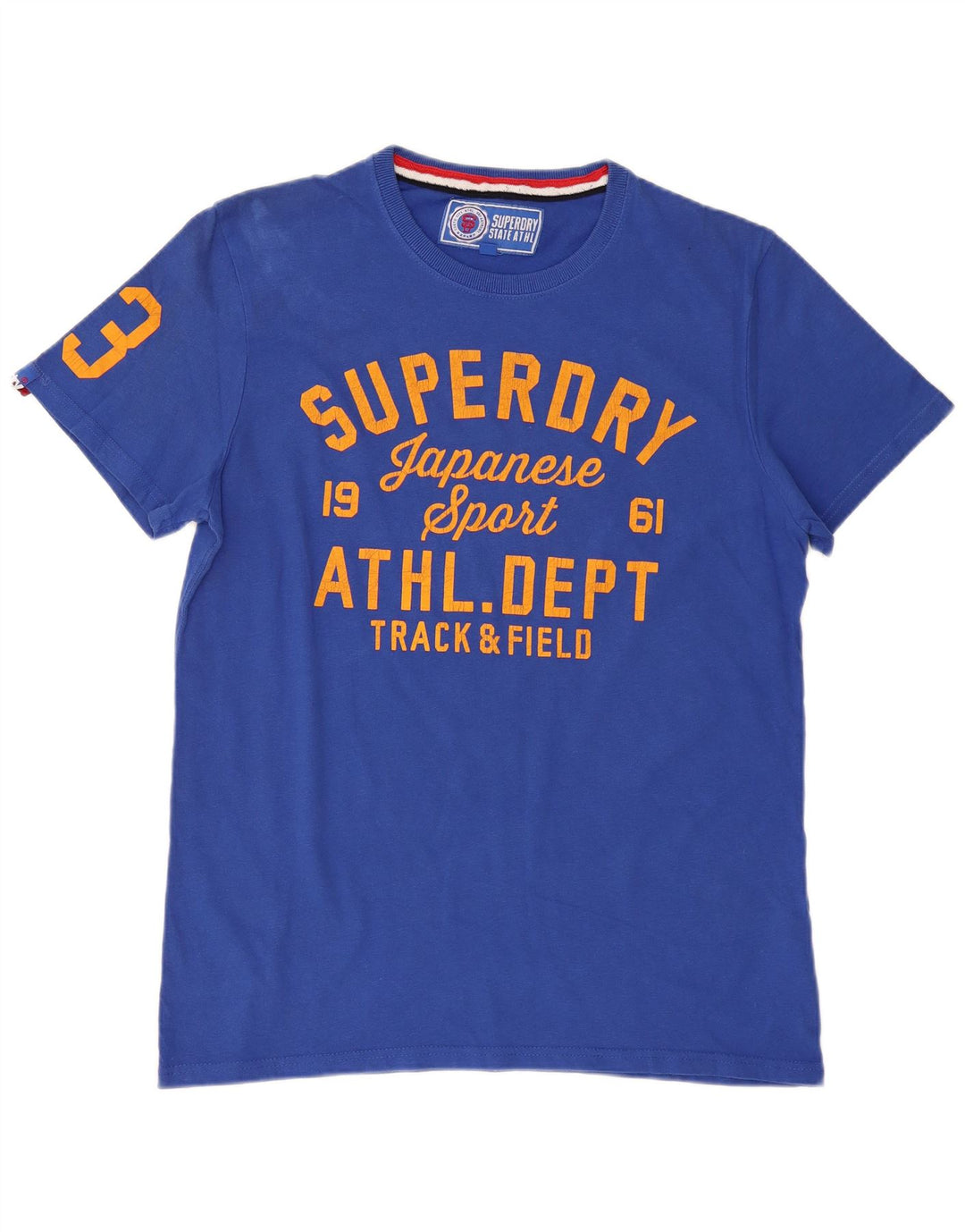 SUPERDRY Camiseta gráfica para hombre Top 2XL Algodón azul