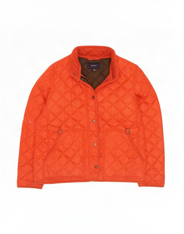 Gant Womens Quilted Jacket UK 20 2XL Orange Polyester