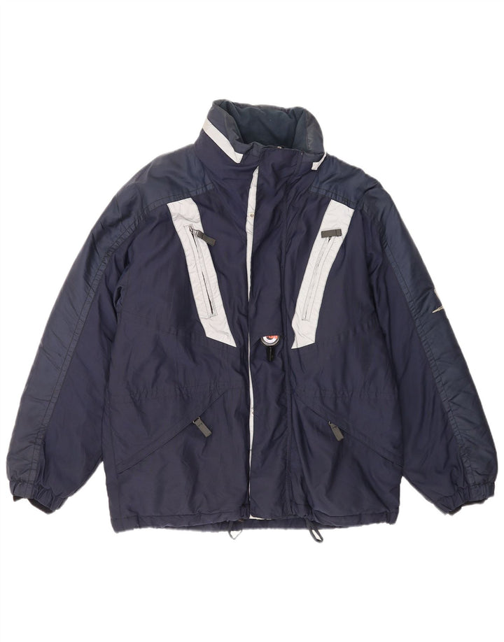 Belfe & Chaqueta de esquí para hombre IT 48 Medium Azul marino Colorblock Poliamida