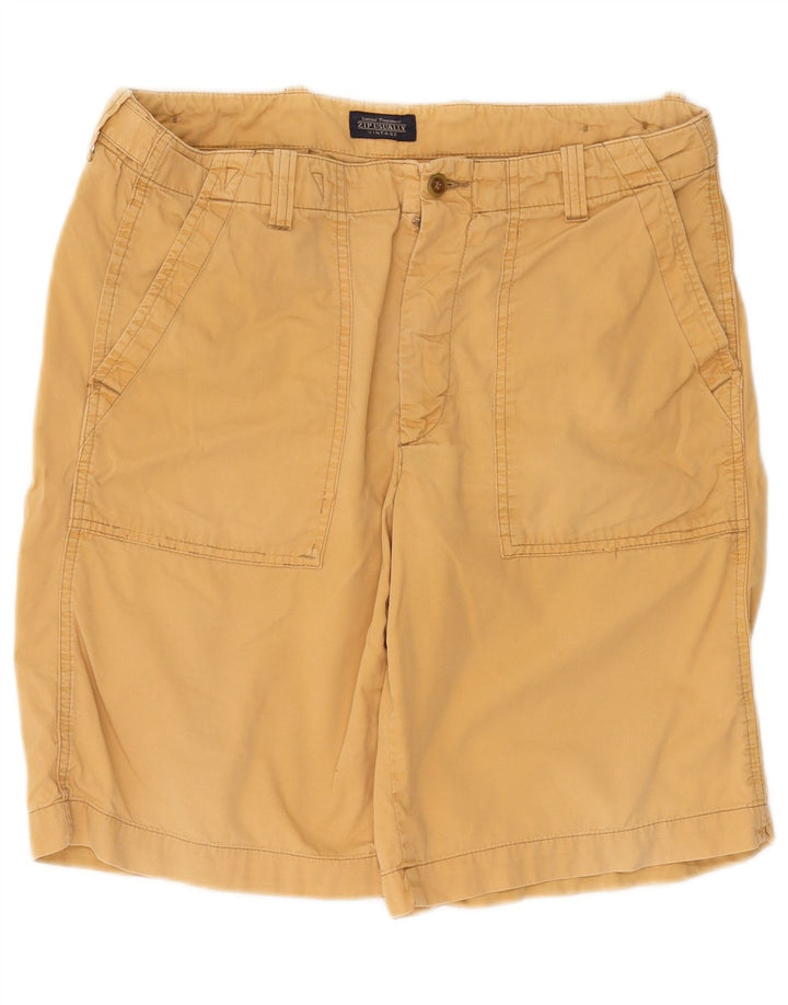 Vintage Hombres Chino Shorts IT 48 Medio W32 Algodón Amarillo