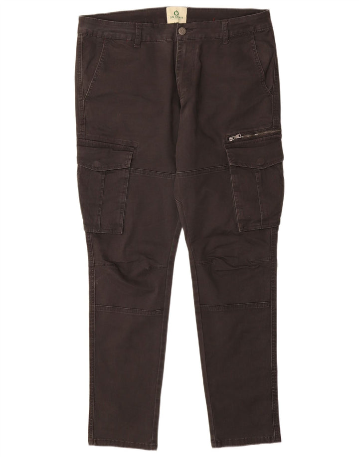 ON SPIRIT Pantalones cargo ajustados para hombre W34 L31 Gris