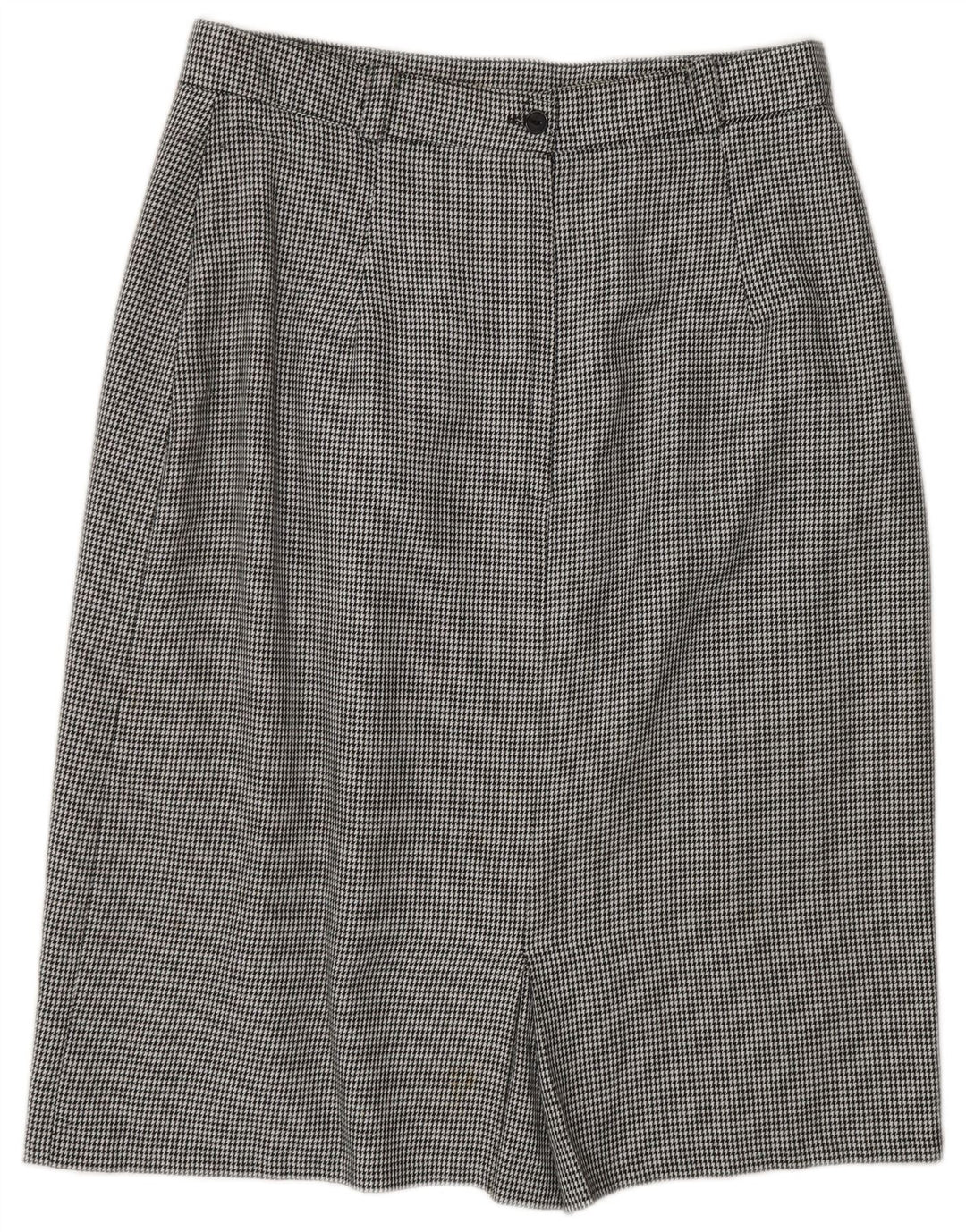 CALLE. BERNARD Falda recta midi para mujer UK 46 Large W30 Pata de gallo negra