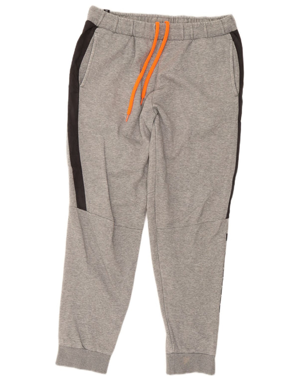 Puma Pantalones De Chándal Con Estampado De Hombre Joggers Large De Algodón Gris Color Block