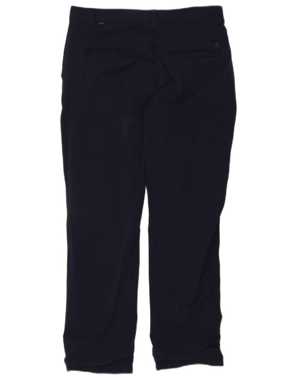Calvin Klein Mens Golf Straight Chino Trousers W36 L31 Navy Blue Nylon
