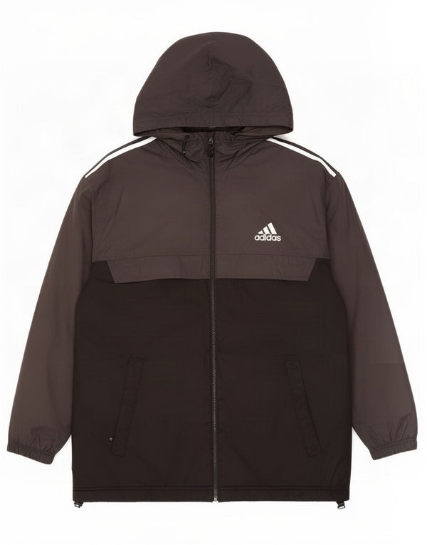 Adidas Chaqueta cortavientos gráfica para hombre UK 38/40 Medium Black Colourblock
