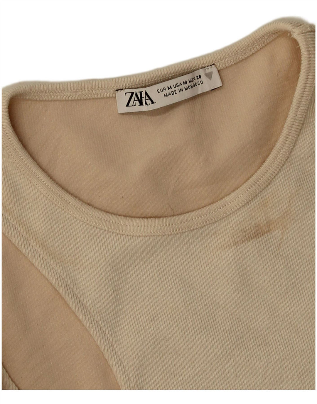 Zara Mujer Body Manga Larga UK 42 Medium Beige