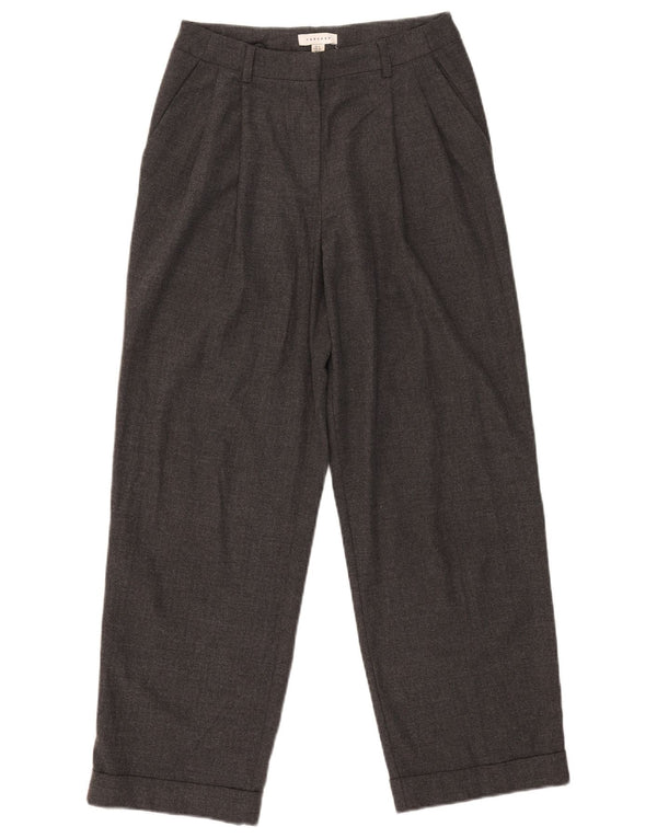 Topshop Pantalones chinos con pinzas para mujer UK 6 XS W26 L27 Poliéster gris