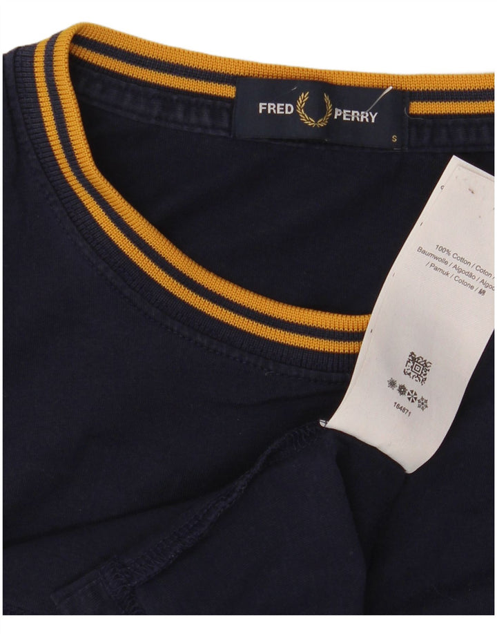 Camiseta Fred Perry Hombre Top Small Azul Marino Algodón