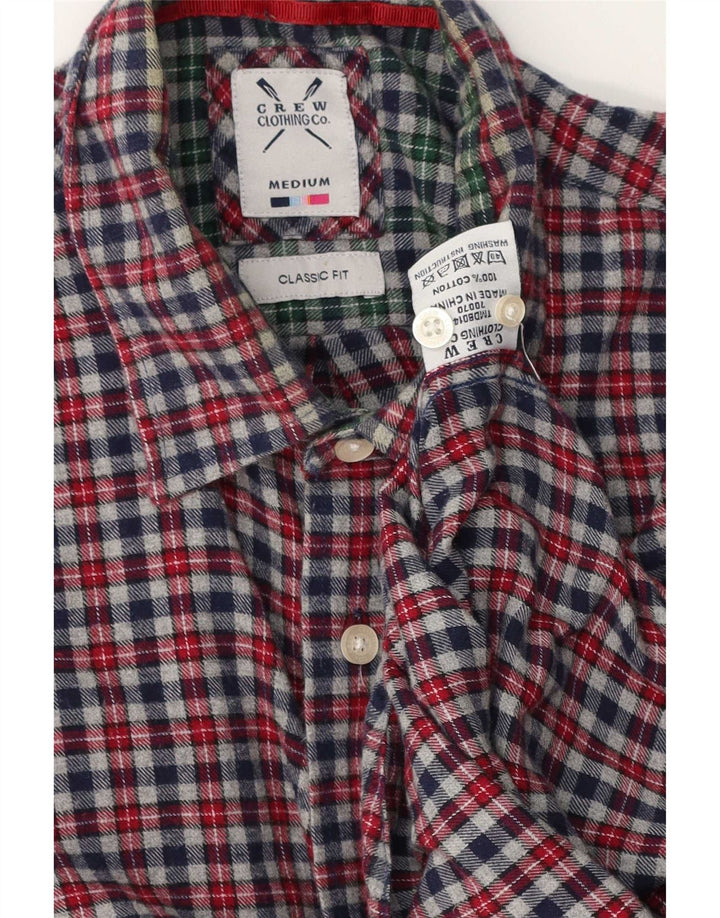 Crew Clothing Camisa de franela de corte clásico para hombre Algodón a cuadros gris medio