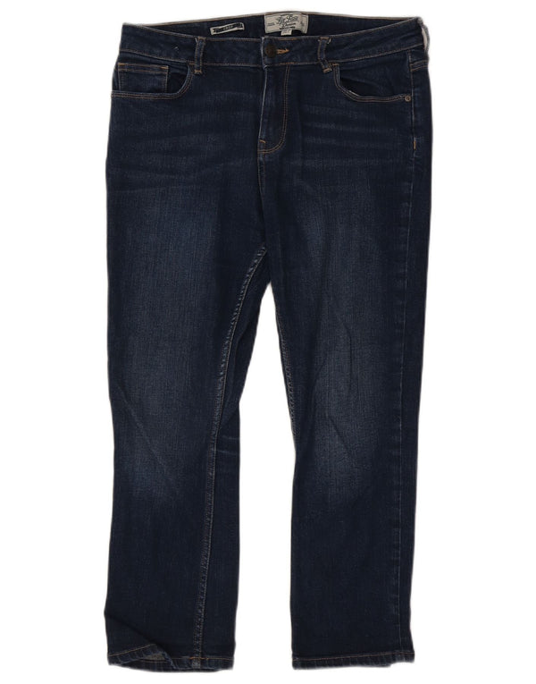 Vaqueros recortados para mujer Fat Face UK 12 Medium W30 L23 Azul marino Algodón