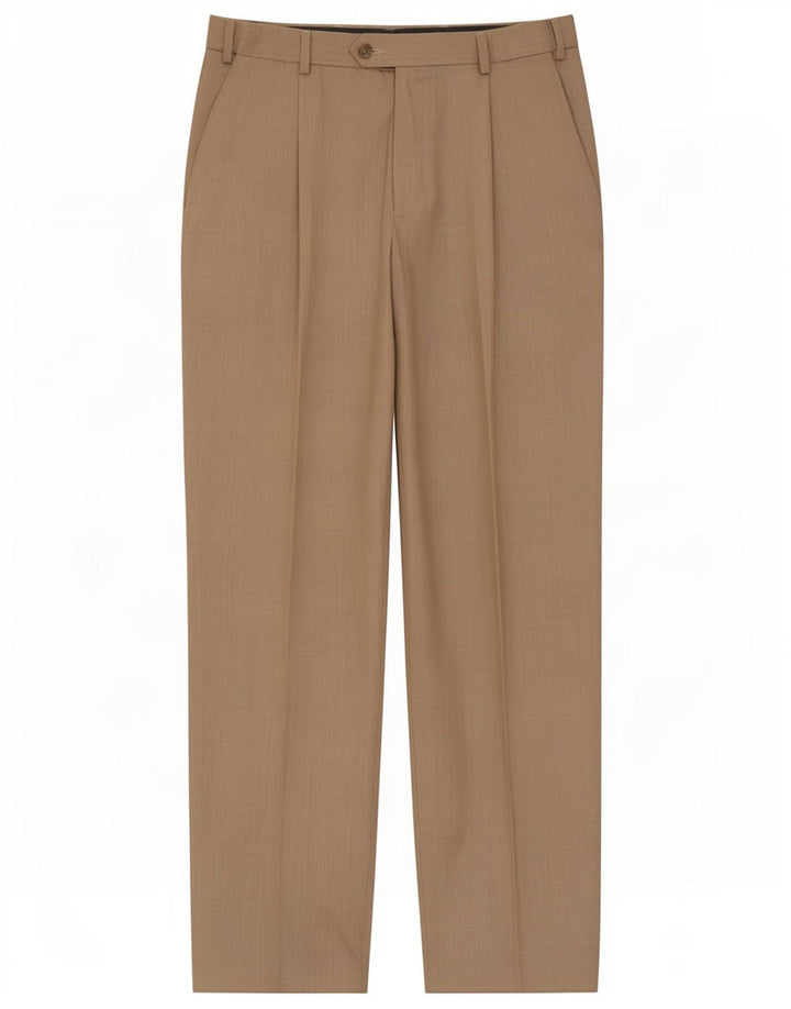 Marks & Spencer Pantalón de traje de corte regular para hombre W32 L31 Poliéster beige