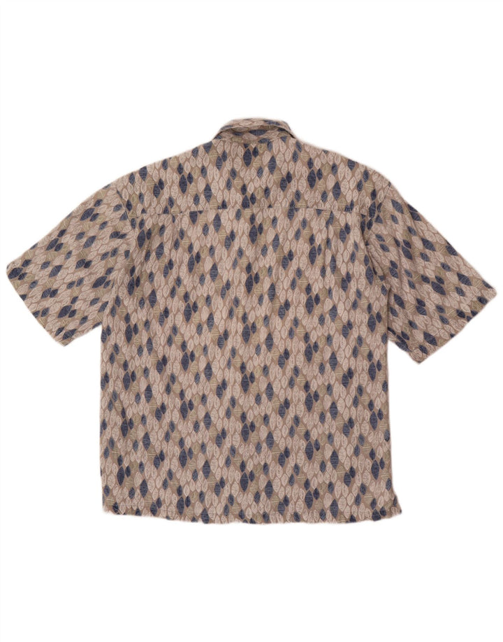 Camisa COLUMBIA de manga corta para hombre Rayón geométrico gris medio