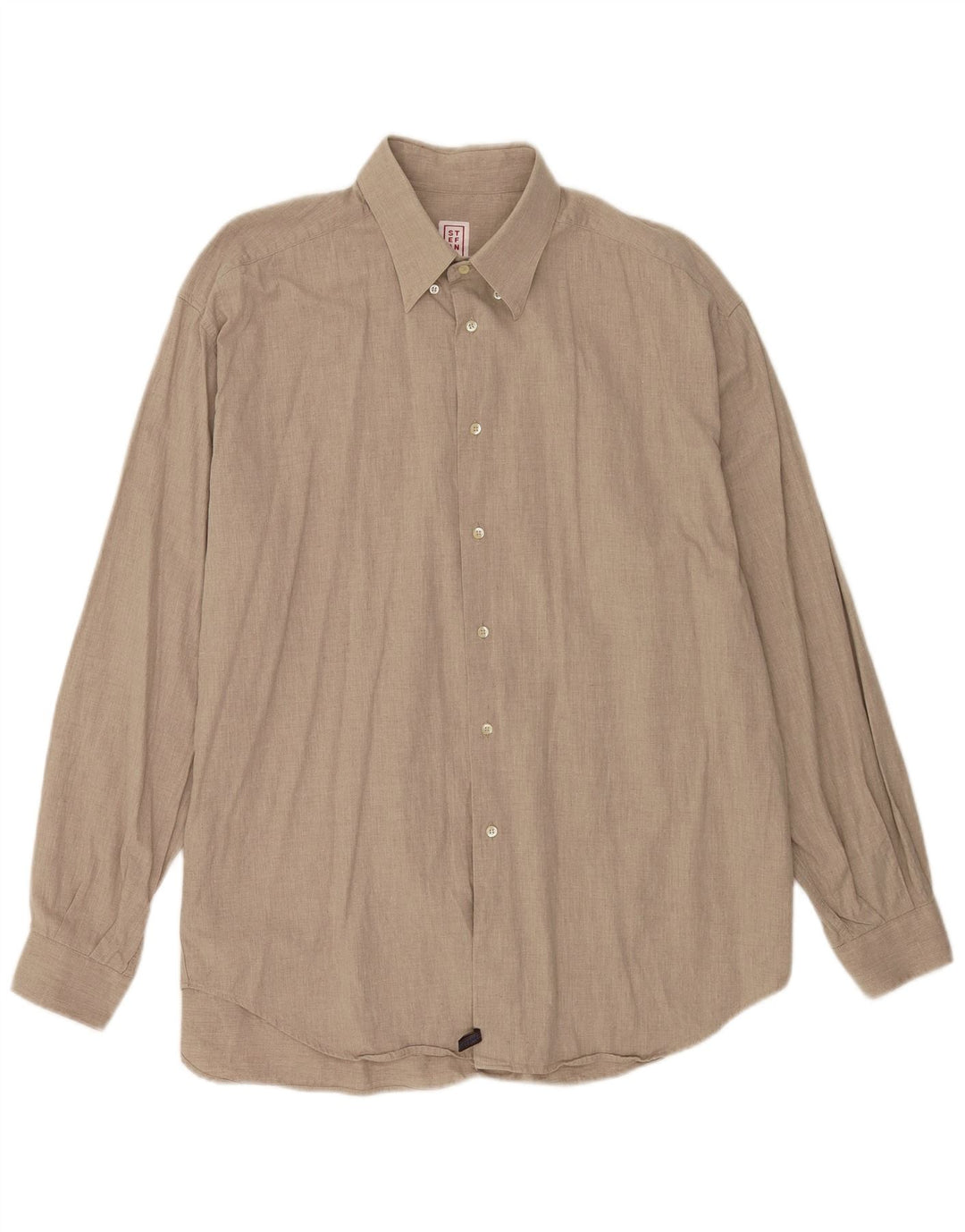 Stefanel Camisa Hombre XL Algodón Beige