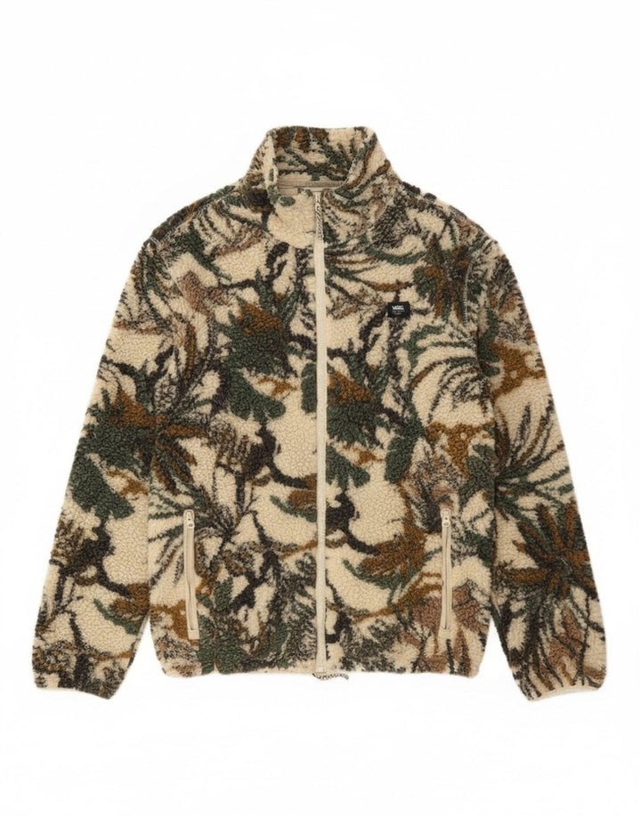 Vans Chaqueta polar para hombre ES 38 Poliéster floral verde medio