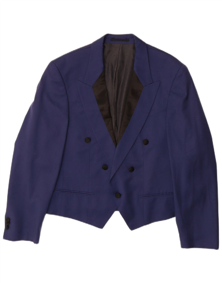 Vintage hombres Berlin Blazer chaqueta Reino Unido 38 medio azul marino colorblock