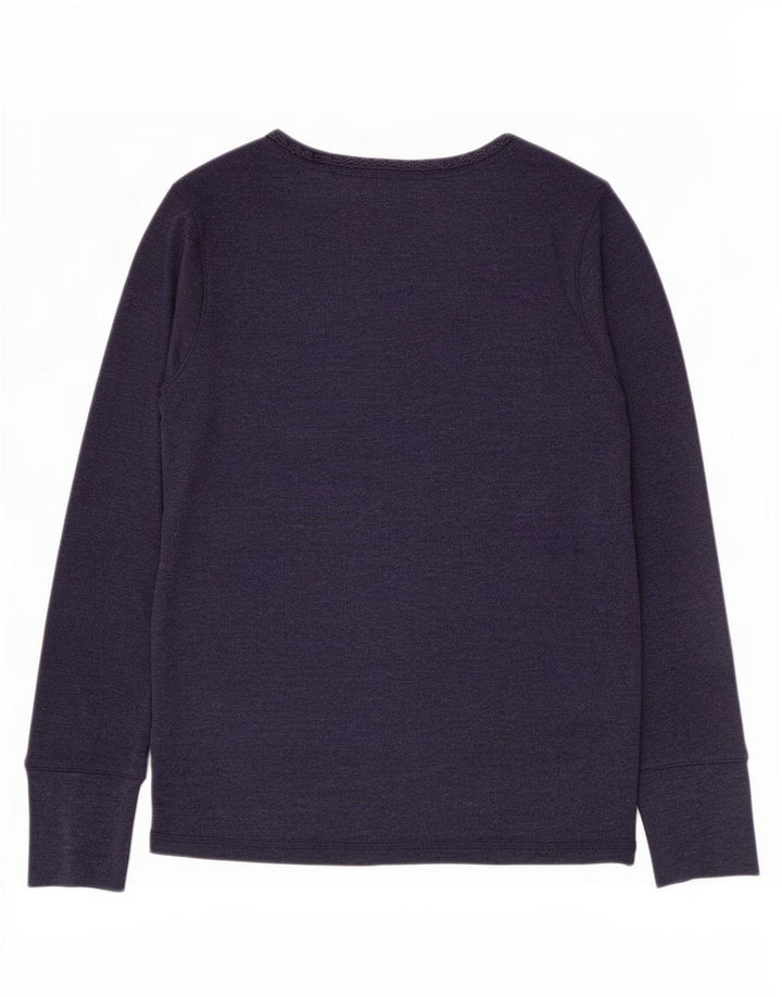 Marks & Spencer Top para mujer de manga larga UK 42 Algodón azul marino mediano