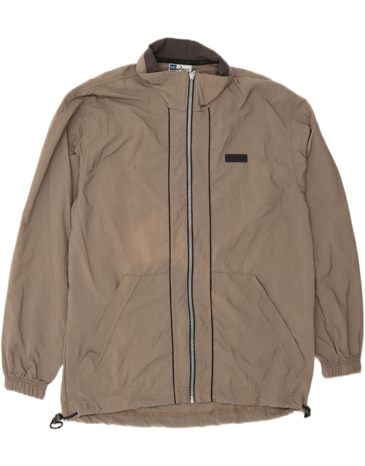 Asics - Chaqueta de chándal para hombre, talla 36, talla pequeña, color marrón, poliamida