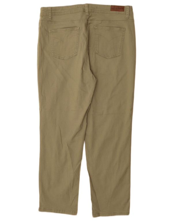 CALVIN KLEIN Pantalones casuales cónicos para mujer US 10 Large W30 L27 Verde