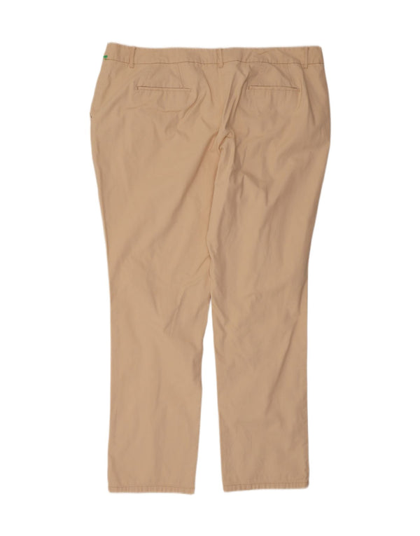 Pantalones chinos ajustados para mujer Boden UK 22 3XL W44 L32 Algodón beige