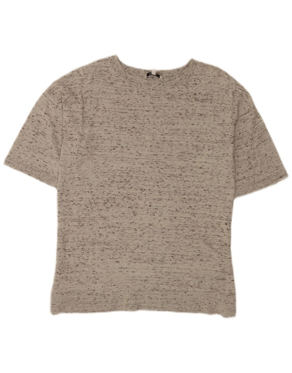Reiss Camiseta para mujer Top UK 12 Algodón moteado gris medio