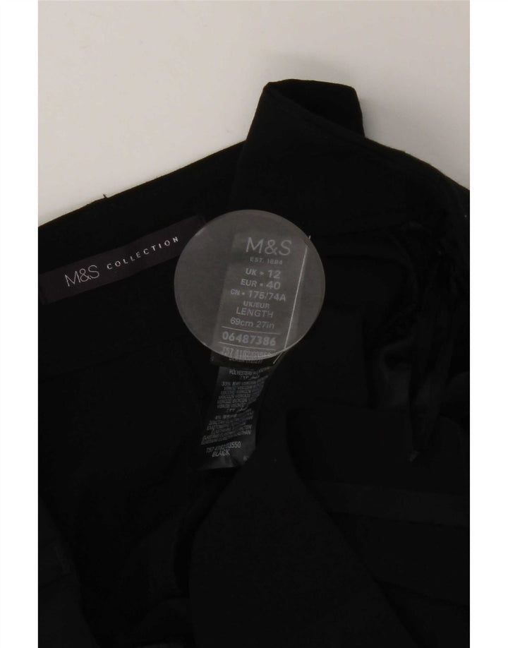 Marks & Spencer Falda lápiz para mujer UK 12 Medium W30 Poliéster negro