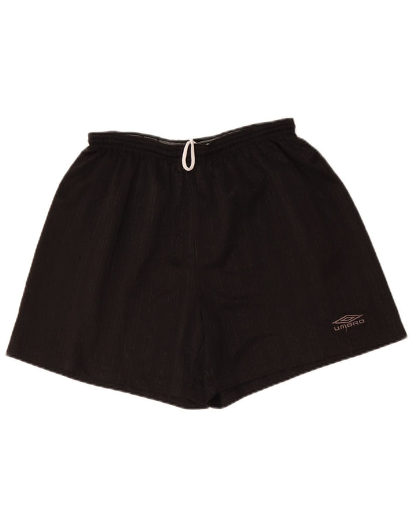 Umbro Mens Sport Shorts Large  Black Striped Polyester