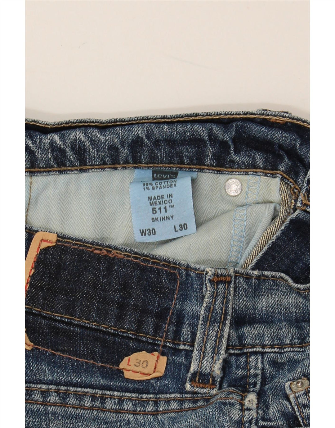 LEVI'S Vaqueros pitillo 511 para mujer W30 L30 Algodón azul