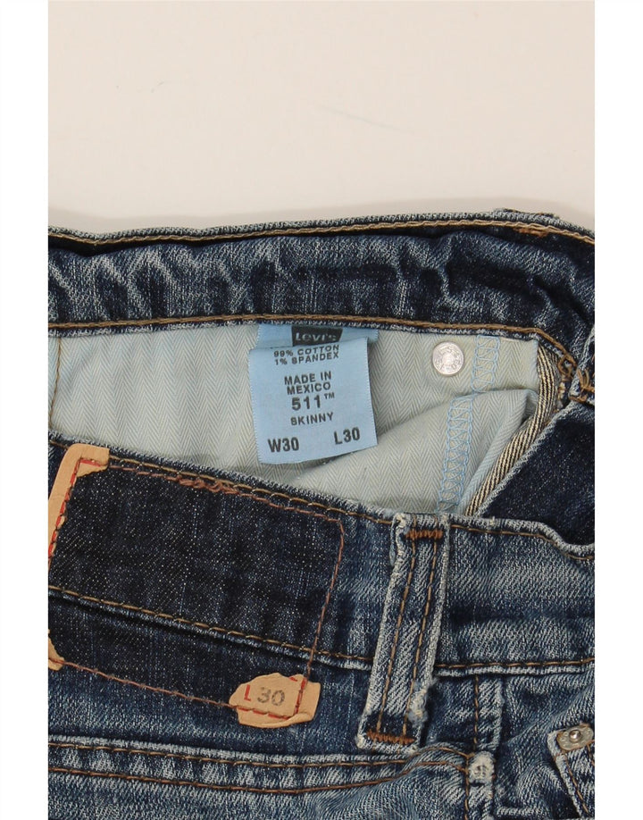 LEVI'S Vaqueros pitillo 511 para mujer W30 L30 Algodón azul