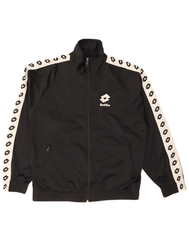 Lotto Hombre Chaqueta De Chándal Con Gráfico Grande Negro Colorblock