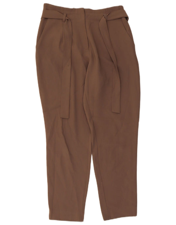 Topshop Pantalones casuales cónicos para mujer UK 10 Small W28 L27 Marrón Poliéster