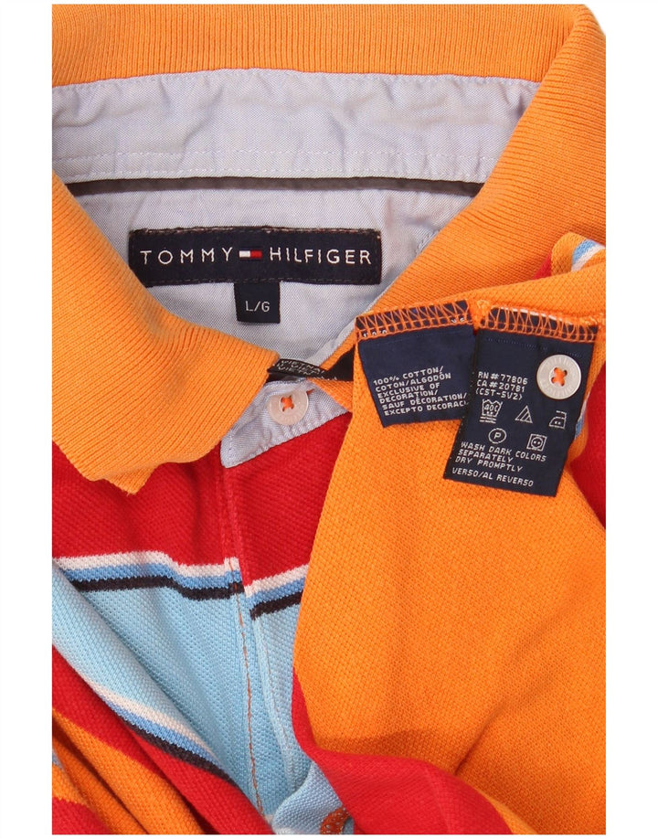 Polo Tommy Hilfiger para hombre de algodón a rayas multicolor grande