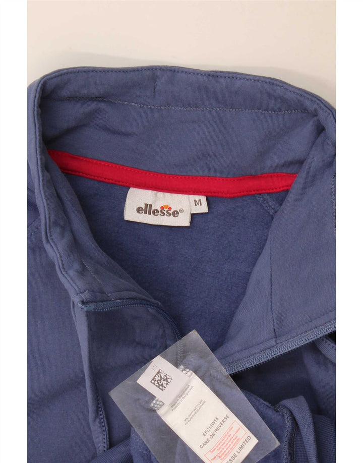 Ellesse Chaqueta superior de chándal gráfico para mujer UK 40 Algodón azul marino mediano