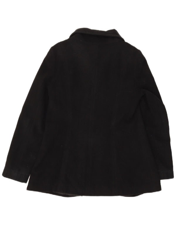 Zara Chaqueta Blazer De 3 Botones Para Mujer UK 44 Grande Lana Negra