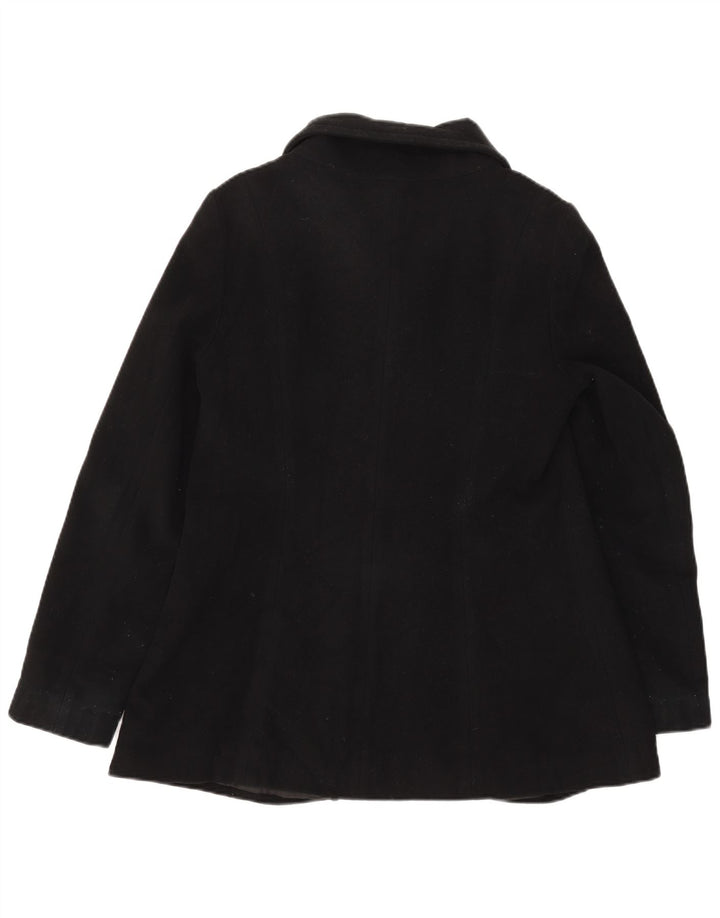 Zara Chaqueta Blazer De 3 Botones Para Mujer UK 44 Grande Lana Negra
