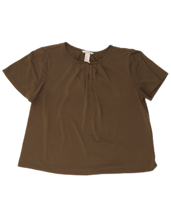 H&M Blusa para mujer Top UK 44 Poliéster caqui medio