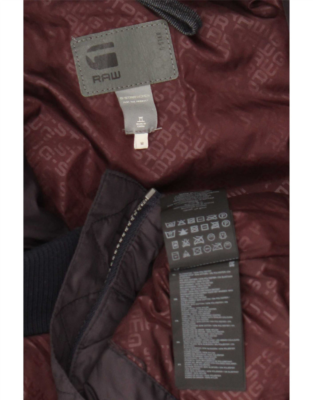 G-Star Chaqueta acolchada para mujer ES 44 Poliéster con bloques de color morado mediano