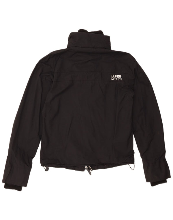 SUPERDRY Chaqueta impermeable gráfica para mujer UK 44 Medium Black Nylon
