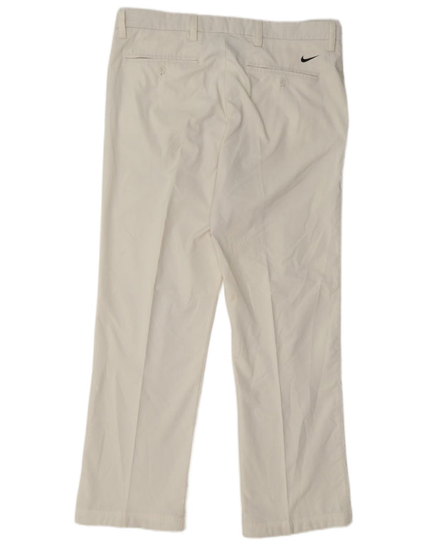 Pantalones chinos Nike Golf de cintura baja para hombre W34 L30 Poliéster blanco