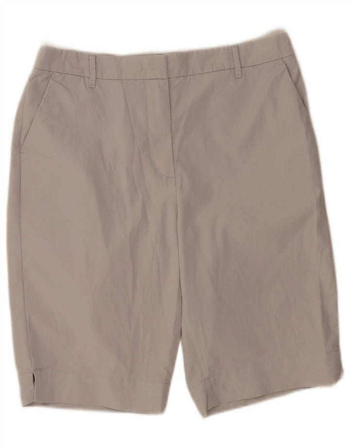 Marks & Spencer Pantalones cortos chinos para mujer UK 12 Medium W30 Algodón gris