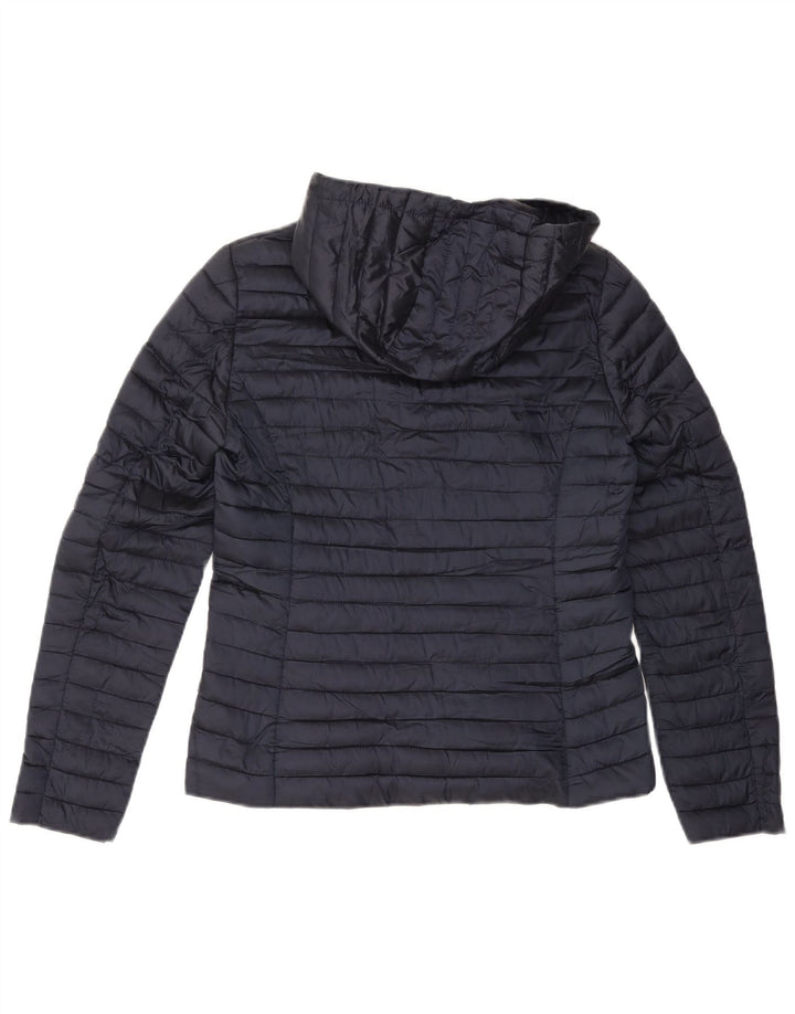 MASSIMO DUTTI Chaqueta acolchada con capucha para mujer UK 40 Small Azul marino