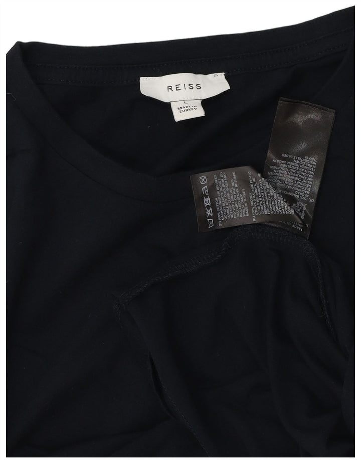 Reiss - Camiseta para hombre, talla grande, color azul marino, algodón