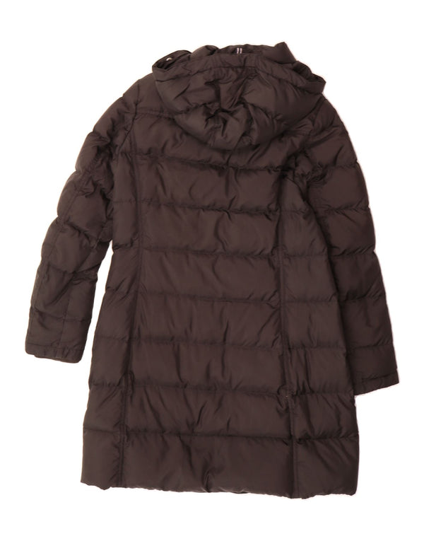 TOMMY HILFIGER Womens Hooded Padded Coat UK 14 Medium Black Polyester