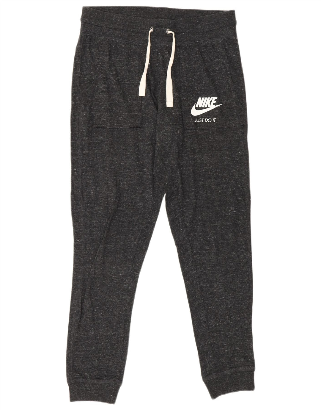 NIKE Mujer Graphic Chándal Pantalones Joggers UK 10 Pequeño Gris Moteado