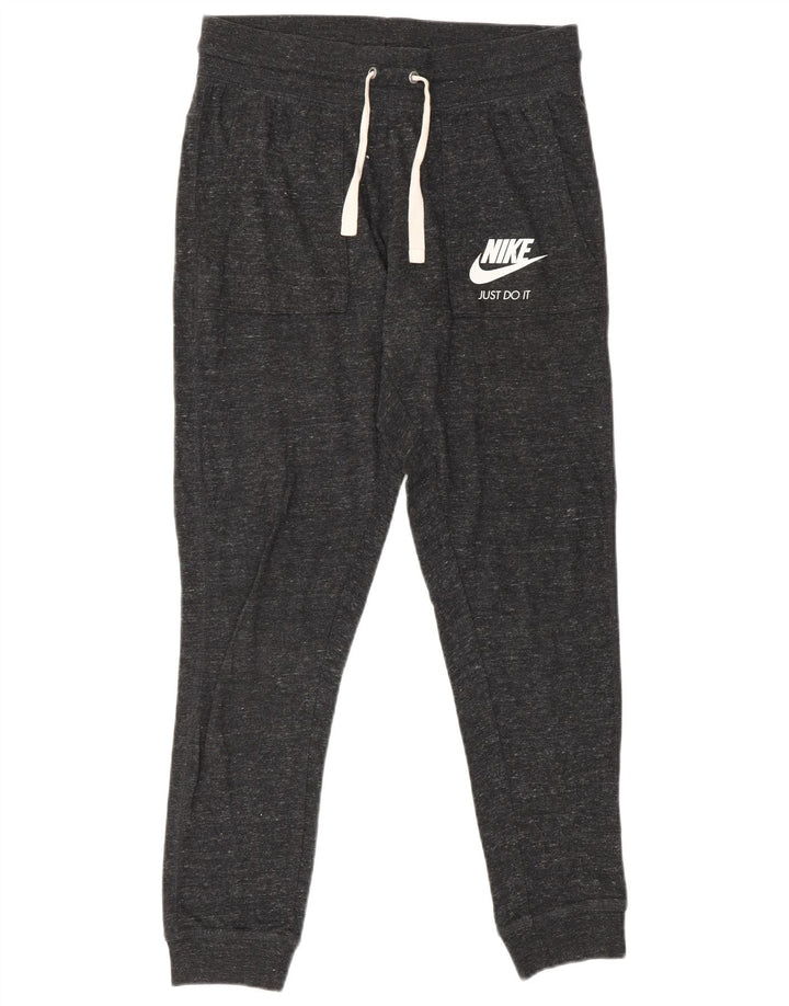 NIKE Mujer Graphic Chándal Pantalones Joggers UK 10 Pequeño Gris Moteado