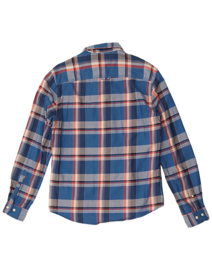 Jack & Jones Hombre Camisa De Franela De Algodón A Cuadros Azul Grande